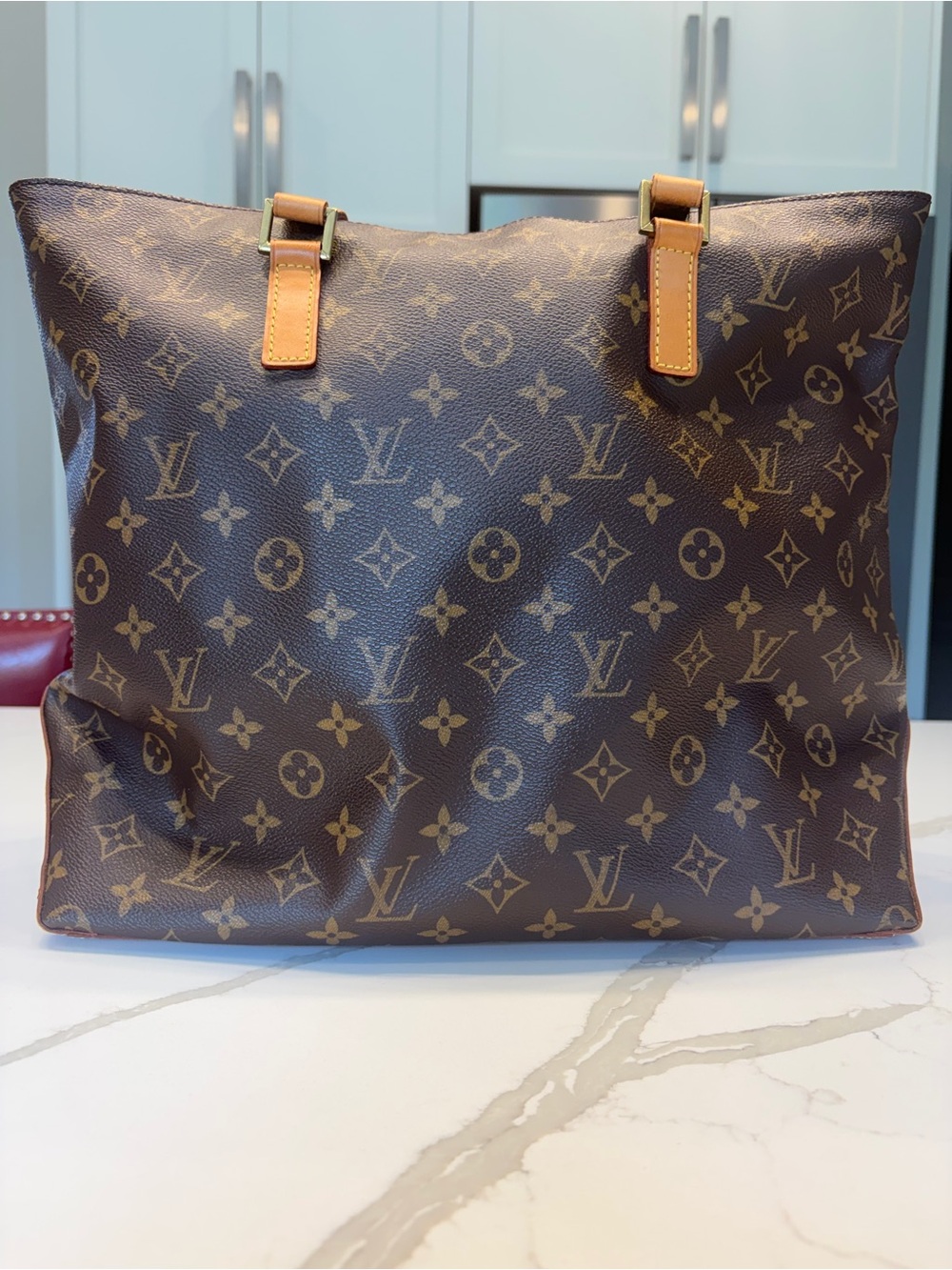 Louis Vuitton Monogram Cabas Mezzo Tote 
 – Classic LV Canvas & Vachetta Leather